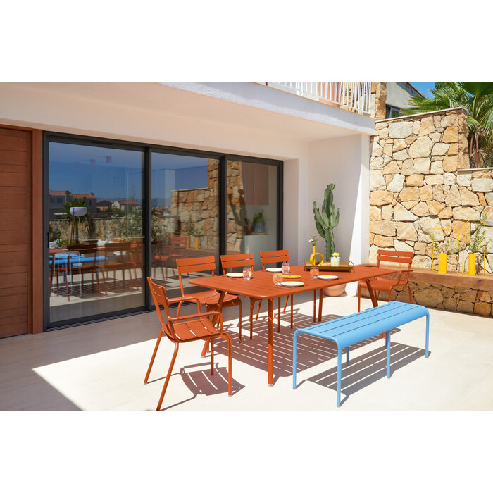 Fermob Tuinset Luxembourg Candied Orange & Maya Blue