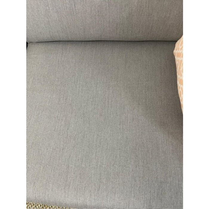 Fermob Bellevie 3-Seater Sofa Flannel Grey Red Ochre + Armrest Shelf