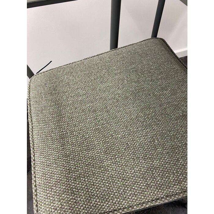 Serax August Bistro Set Tafel + 2 Stoelen met Armleuning + Zitkussens Eucalyptus Groen