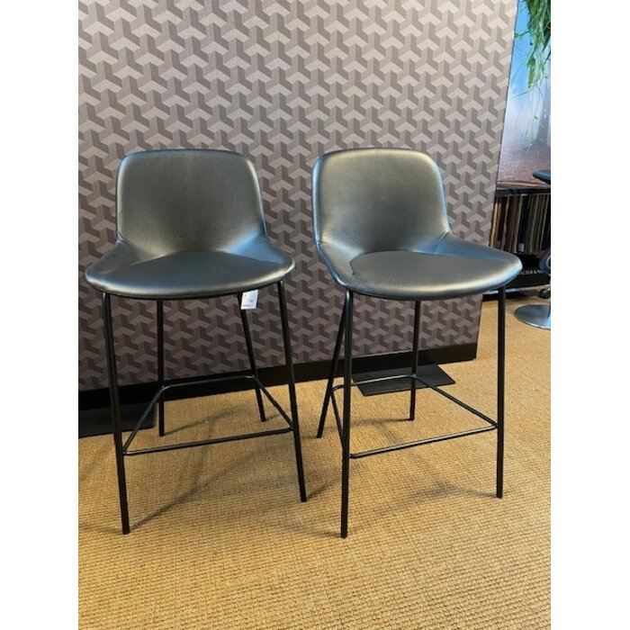 Walter Knoll Sheru 1454 Barstool Leather Select 1300 Black