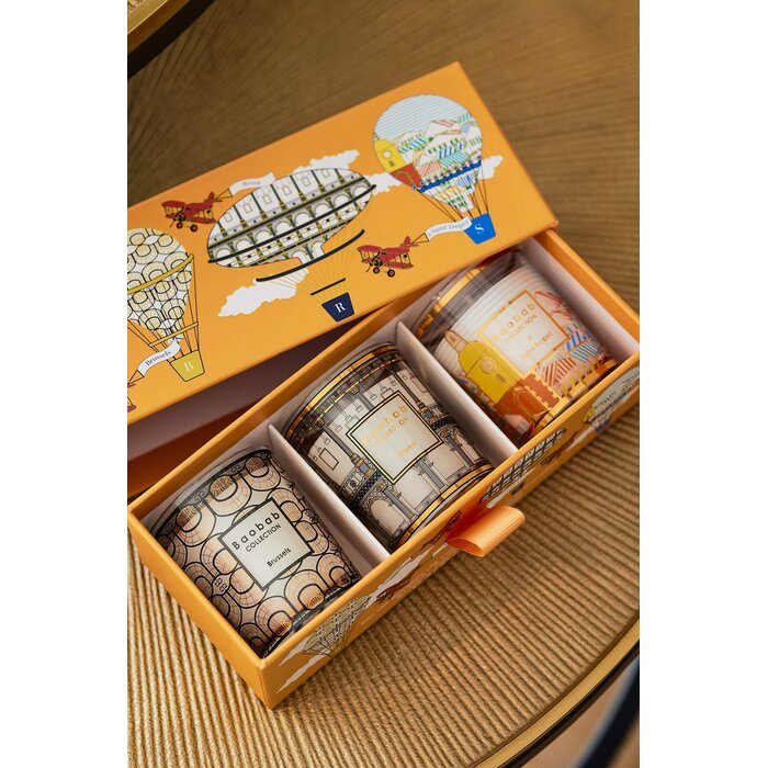 Baobab Collection Trio Travel Kaarsen Brussels-Roma-Saint Tropez