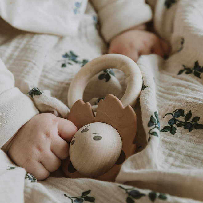 muslin swaddle blanket - blueberry