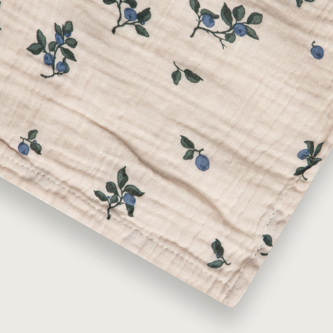 muslin swaddle blanket - blueberry