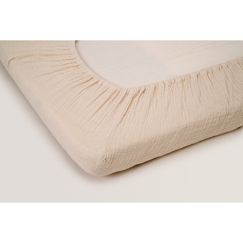 muslin fitted sheet junior - eggshell GARBO & FRIENDS muslin fitted sheet junior - eggshell