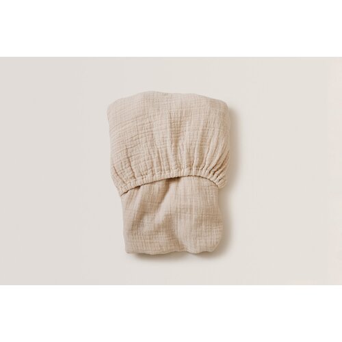 muslin fitted sheet junior - eggshell GARBO & FRIENDS muslin fitted sheet junior - eggshell