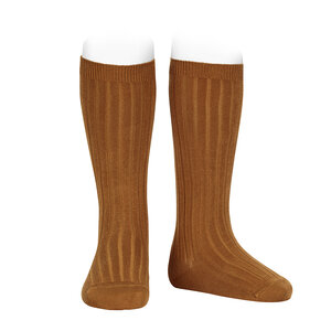 basic rib knee high socks - oxide