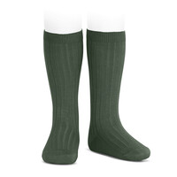 CONDOR basic rib knee high socks - amazonia