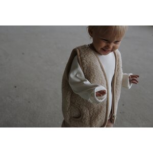 wool vest - beige