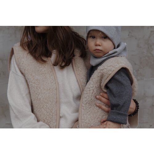 A BABY BRAND wool vest mama - beige