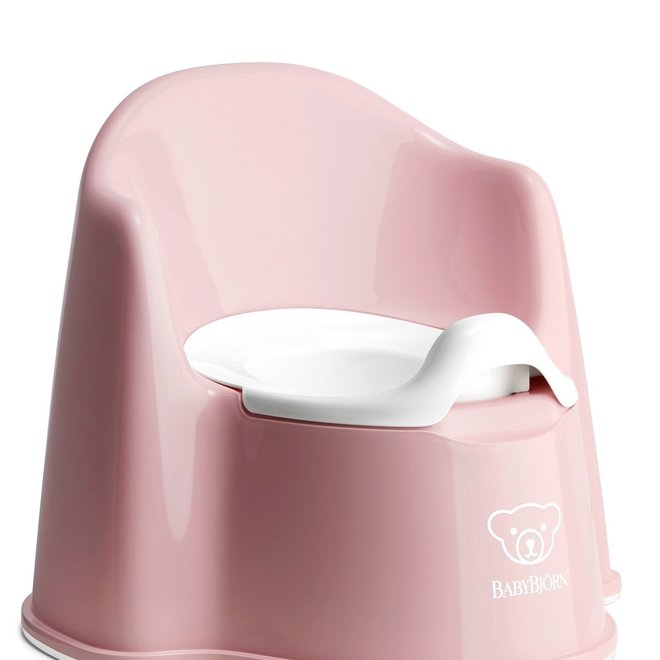 potty chair - pastel pink/white