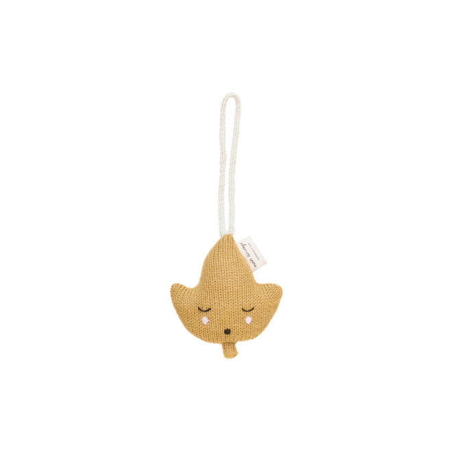 baby gym toy - leaf - ochre