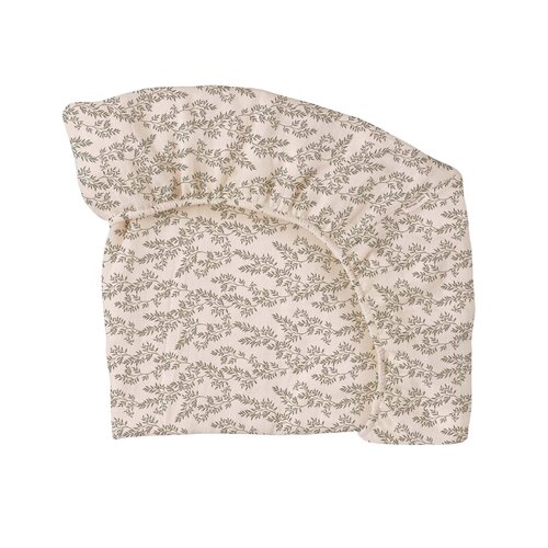 MAIN SAUVAGE junior fitted sheet 140x70cm - bay leaves print