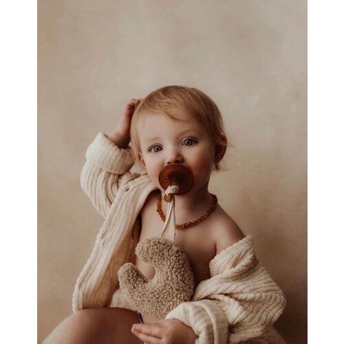 DAPPER MAENTJE pacifier - plush teddy - beige