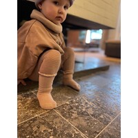 CONDOR knee socks with lace edging socks - old rose