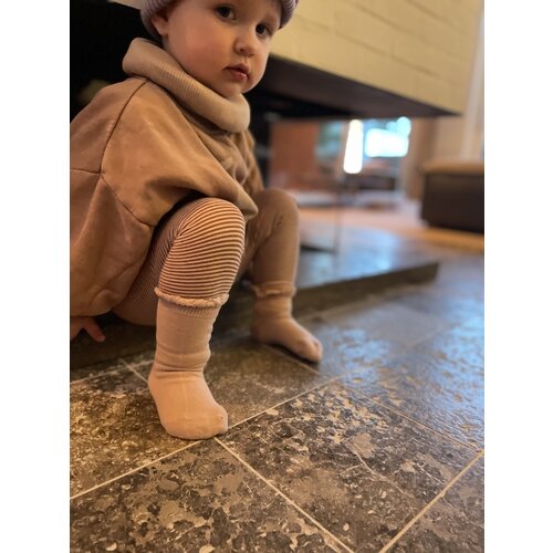 CONDOR knee socks with lace edging socks - old rose