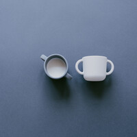 EKOBO silicone cup set with handles - cloud/storm