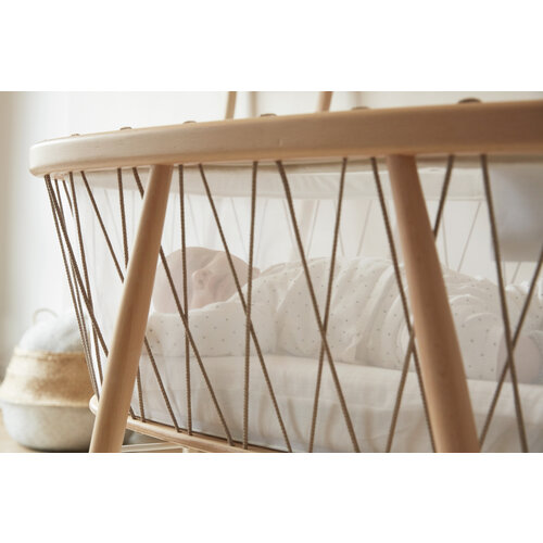 CHARLIE CRANE kumi cradle with organic  mattress - hazelnut