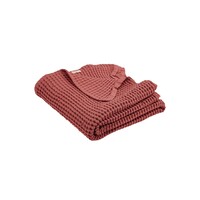LILLE waffle blanket - terracotta