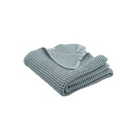 LILLE waffle blanket - blue mist