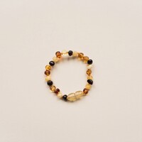 LILLE amber teething bracelet - multicolor polished