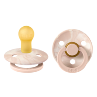 BIBS 2 pack latex tie dye - 6-18m - blush/ivory