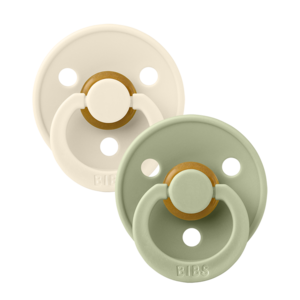 2 pack latex bibs - 0-6m - ivory/sage