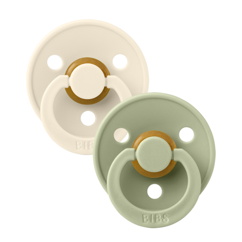 BIBS 2 pack latex - 0-6m - ivory/sage