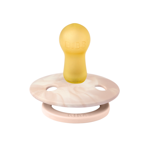 BIBS 2 pack latex tie dye - 6-18m - blush/ivory