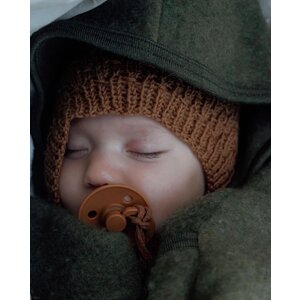 2 pack latex bibs - 6-18m - gris brume/caramel