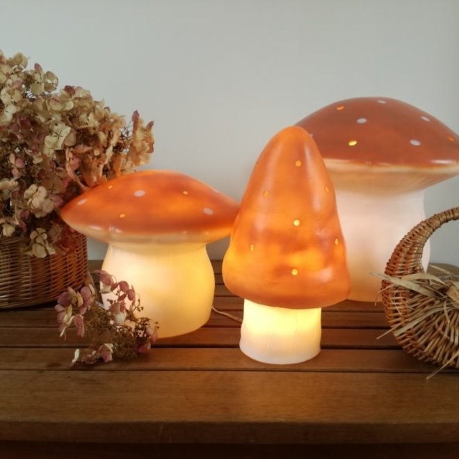 medium mushroom lamp - terra