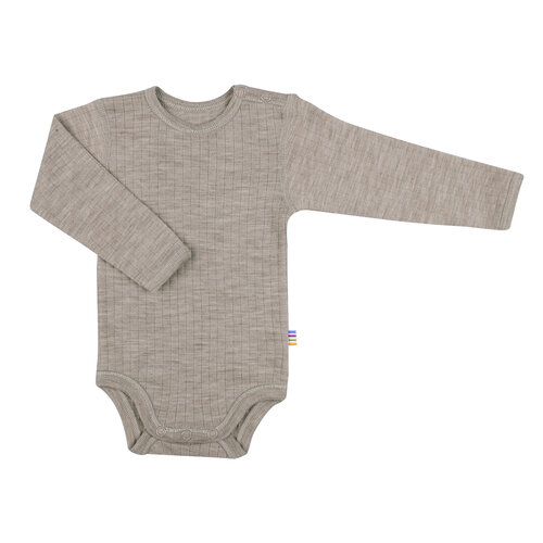 body long sleeve - sesame melange - 100% wool JOHA body long sleeve - sesame melange - 100% wool