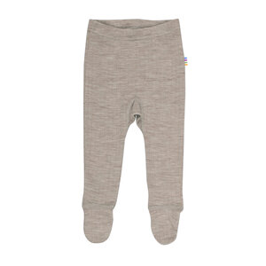 leggings with foot -sesame melange - 100% wool
