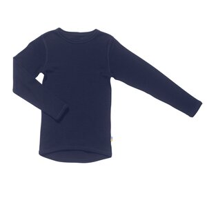 basic shirt long sleeves - navy - 100% wool