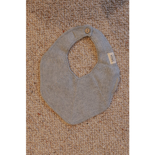 SAGA COPENHAGEN knitted bib - grey mélange