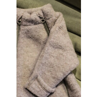 babysuit with zipper 2 in 1 - sesame - 100% soft wool JOHA babysuit with zipper 2 in 1 - sesame - 100% soft wool