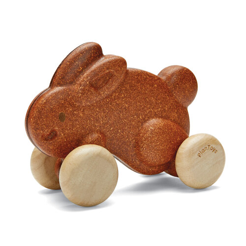 PLAN TOYS push along bunny - brown
