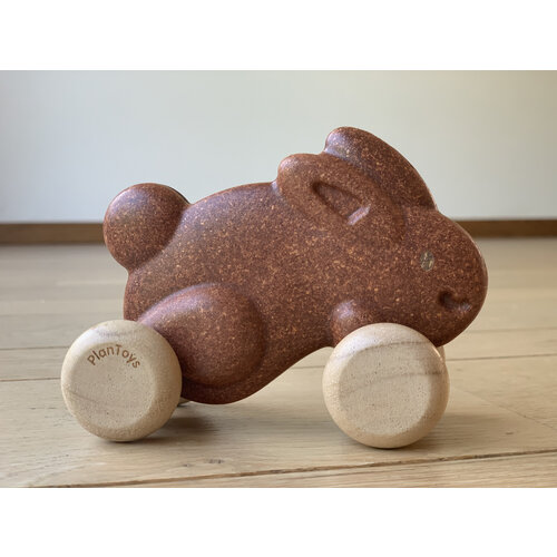 PLAN TOYS push along bunny - brown