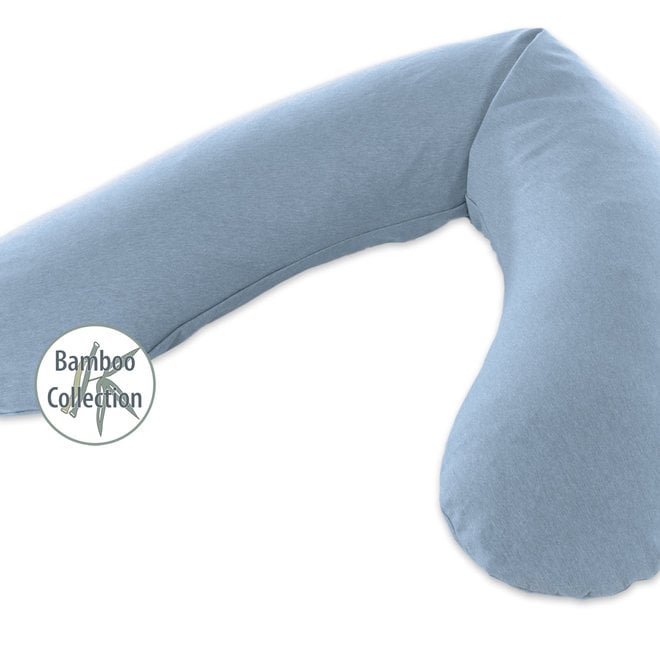 cover for feeding pillow theraline - melange bluegrey - bamboo