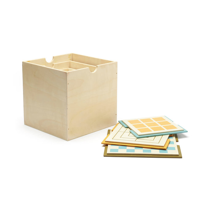 multifunctional storage boxes with game boards
