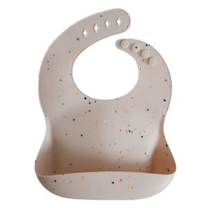 silicone bib - confetti vanilla
