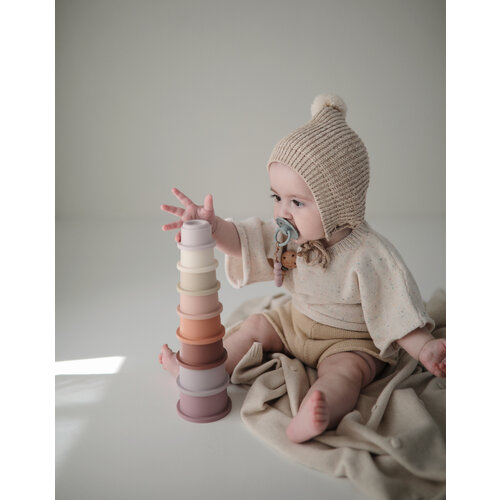 MUSHIE stacking cups - pastel