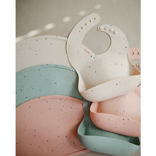 MUSHIE silicone bib - confetti vanilla