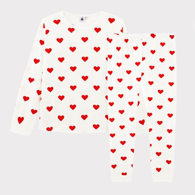 pj set - long sleeves - hearts