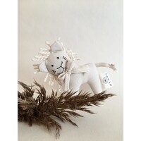 LEO LEO mini rattle - white lion