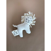 LEO LEO mini rattle - white lion