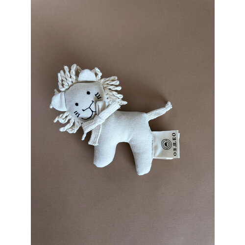 LEO LEO mini rattle - white lion
