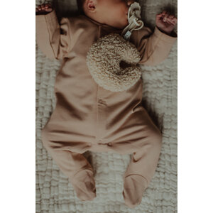 pacifier - plush teddy - beige