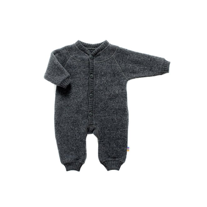 babysuit - dark grey - 100% soft wool