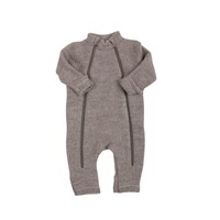 babysuit with zipper 2 in 1 - sesame - 100% soft wool JOHA babysuit with zipper 2 in 1 - sesame - 100% soft wool