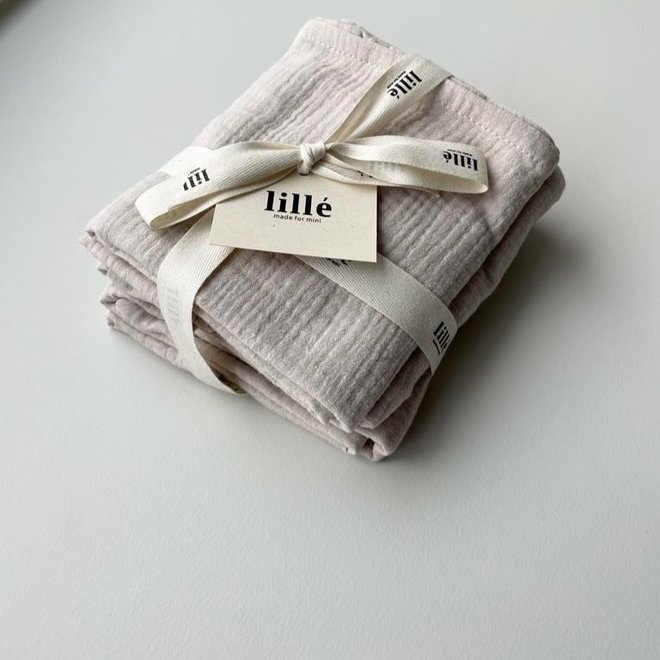 3-pack muslin cloths - beige